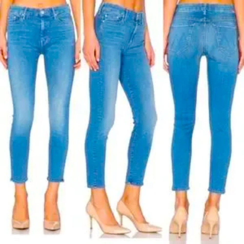 Mother High Waisted Looker Crop in Chill